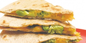 broccoli cheese quesadilla