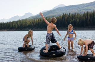 Kids fitness fun in the water